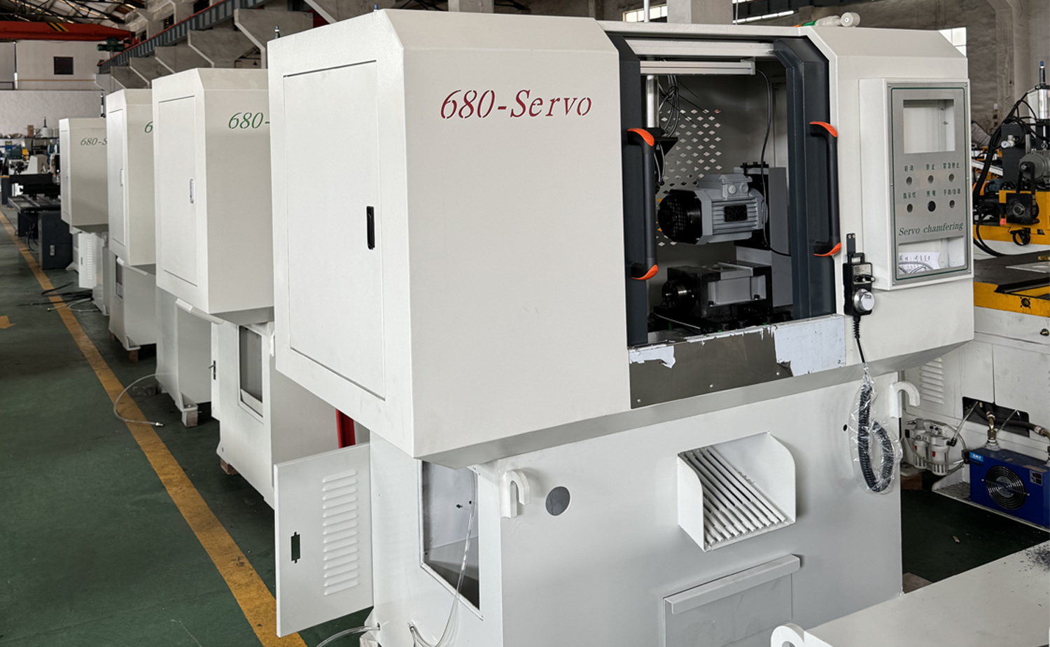 DEF680CNC Series Rask Speed Servo Double Head Tube Chamfering Machine